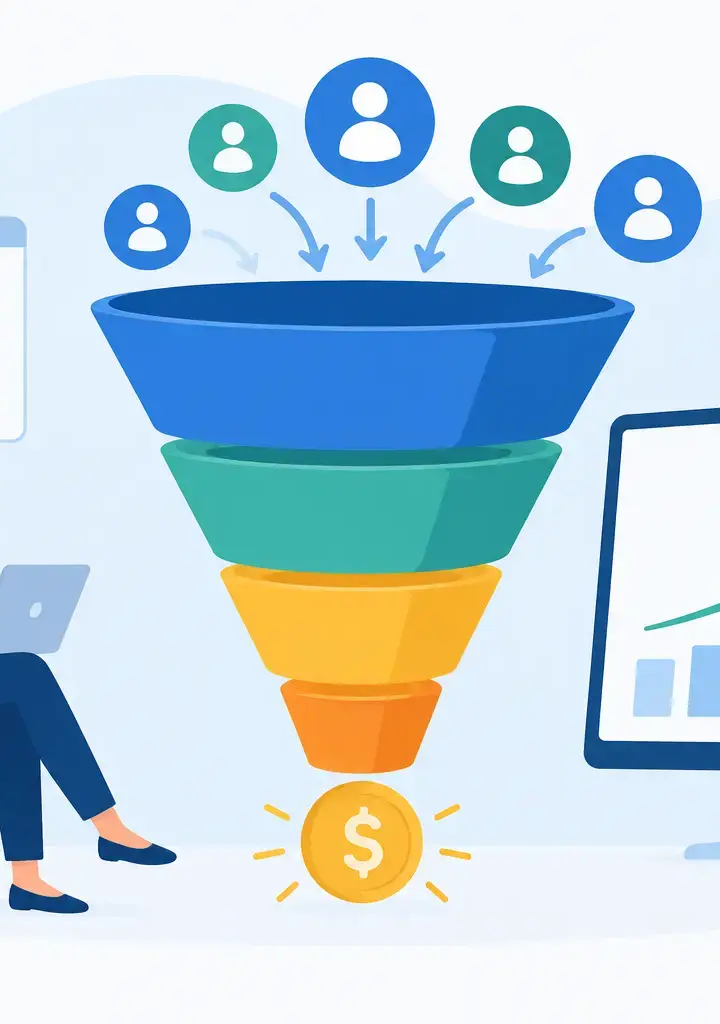 Guía de embudo de ventas digital para medir ventas